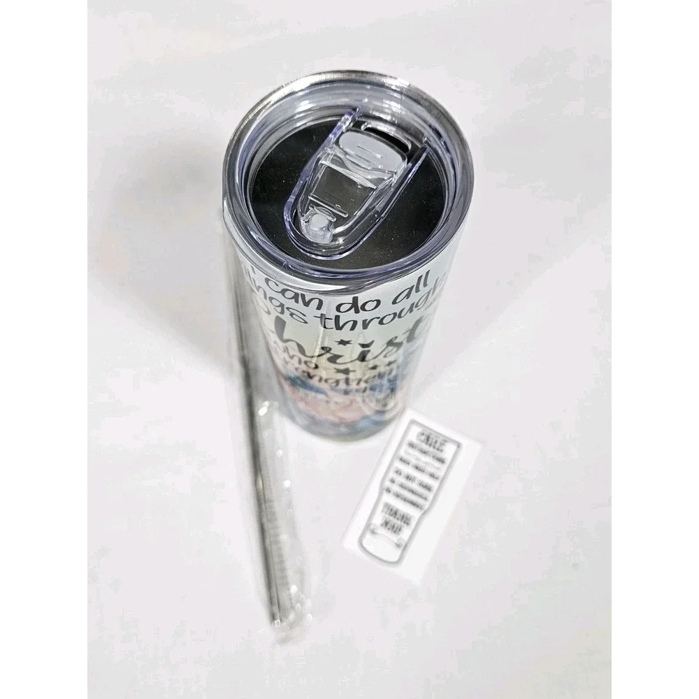 I Can Do All Things Through Christ 4:13 20oz Stainless Steel Skinny Tumbler